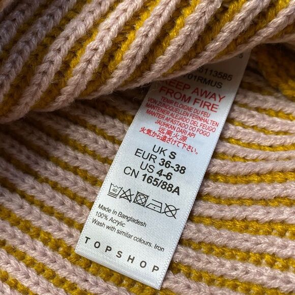 Topshop Oversized Slouchy Relaxed Fit Drop Shoulder Cozy Mock Neck Sweater 4-6 - Picture 11 of 15